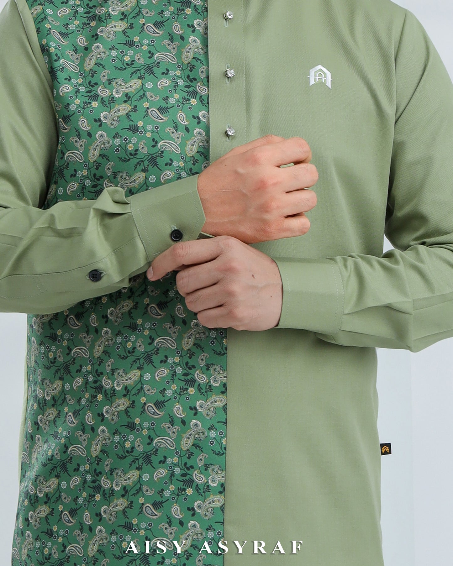 Kurta Nabeela Raya - Kod 49 (Olive Floral )