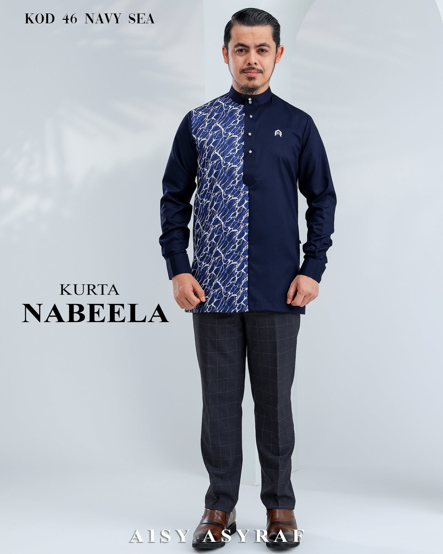 Kurta Nabeela Raya - Kod 46 (Navy Sea)