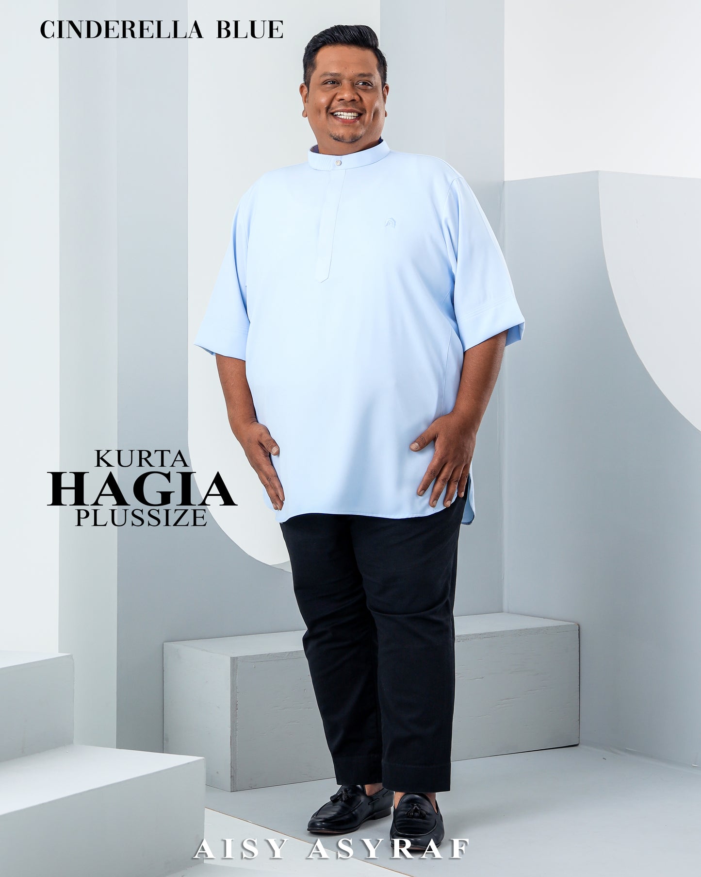 Kurta Hagia Plussize - Cinderella Blue