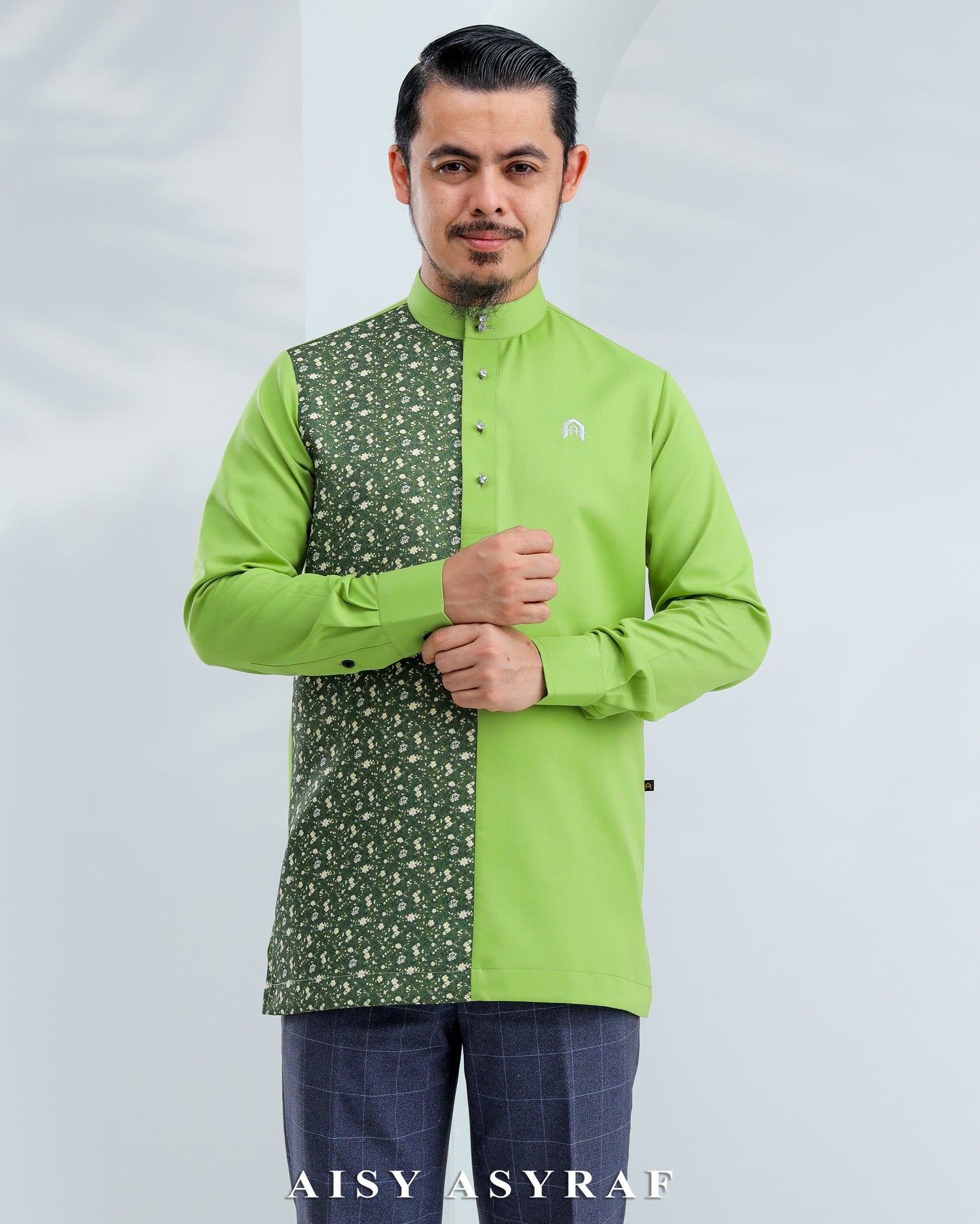 Kurta Nabeela Raya - Kod 43 (Green Abstract)