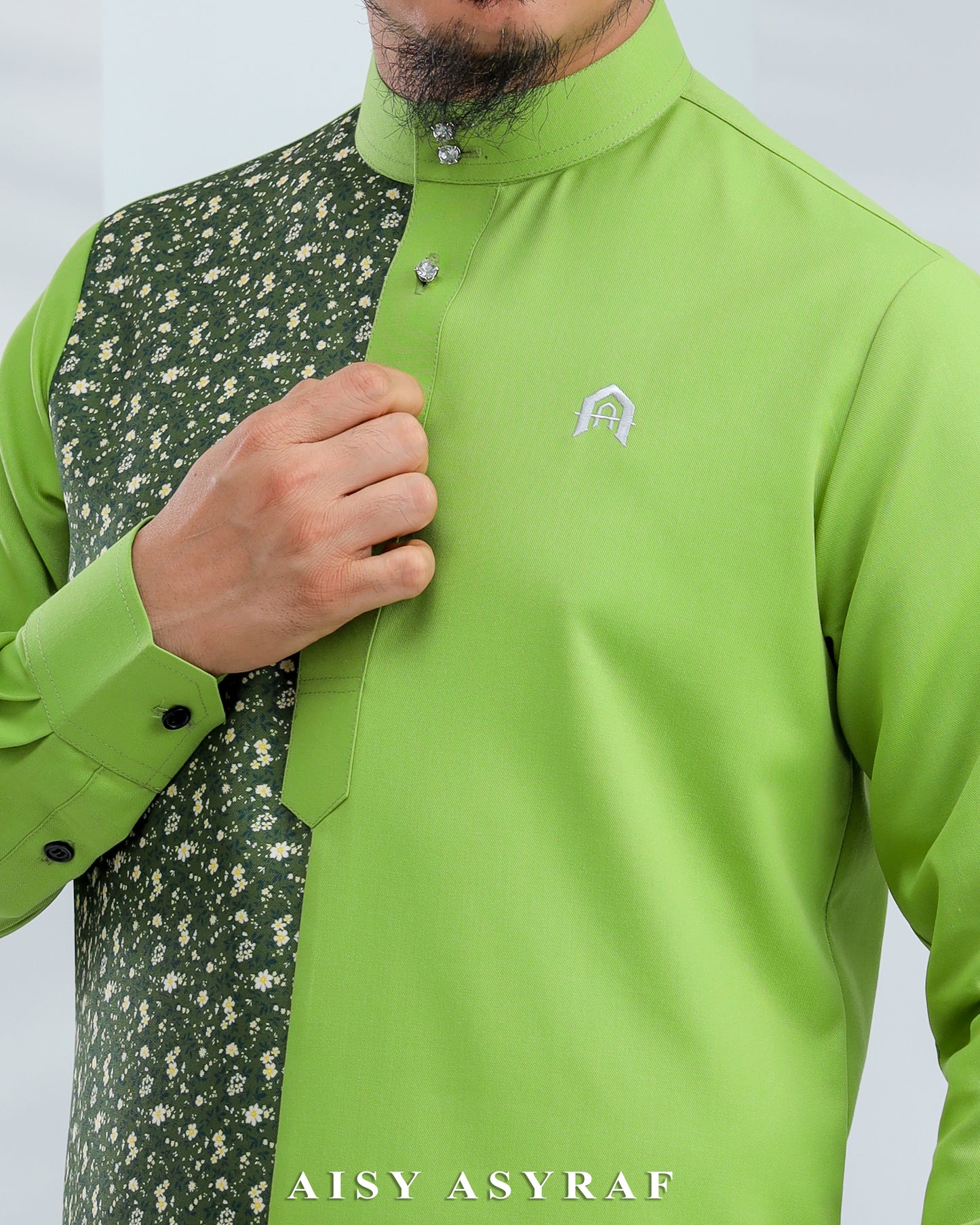 Kurta Nabeela Raya - Kod 43 (Green Abstract)