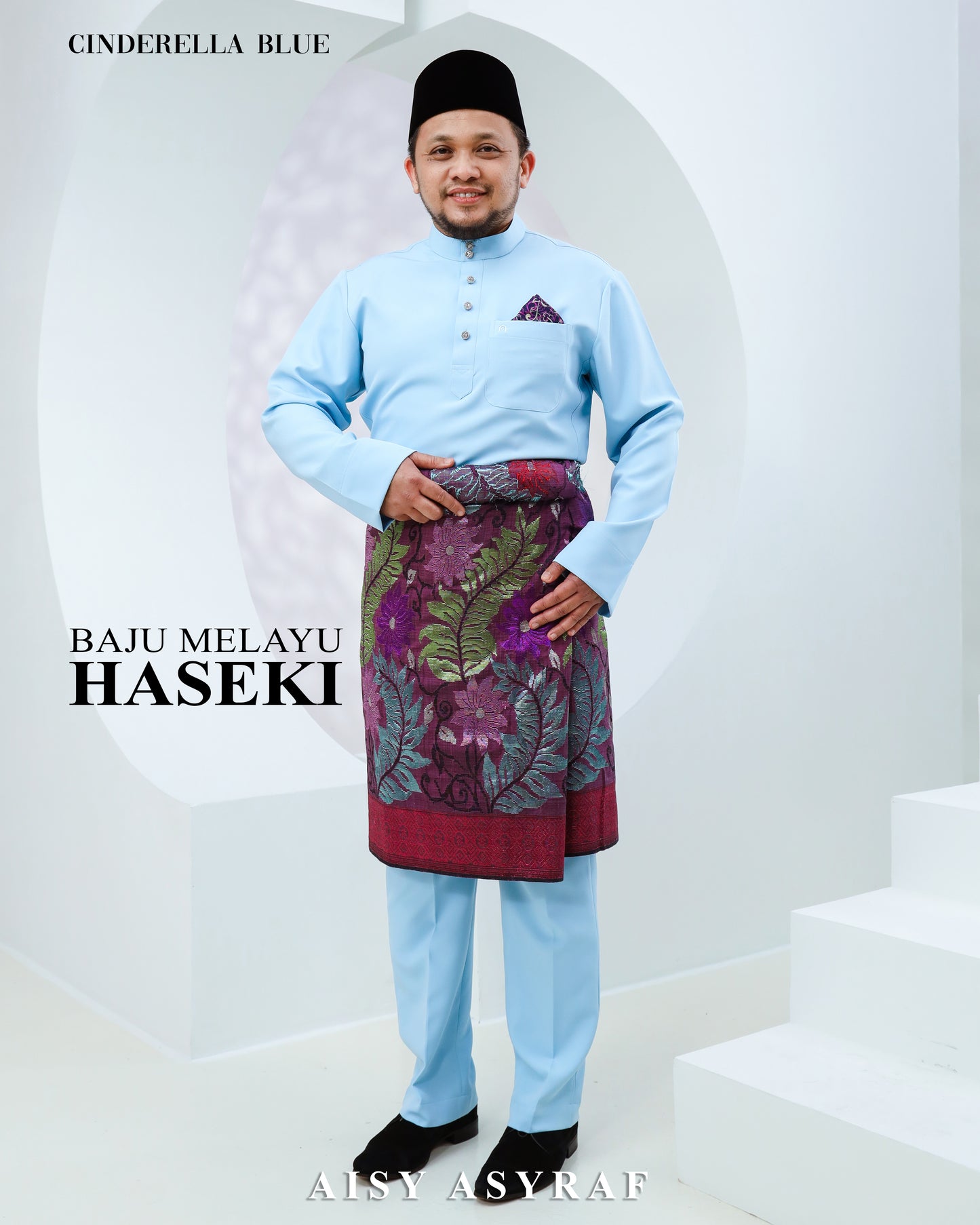 Baju Melayu Haseki - Cinderella Blue