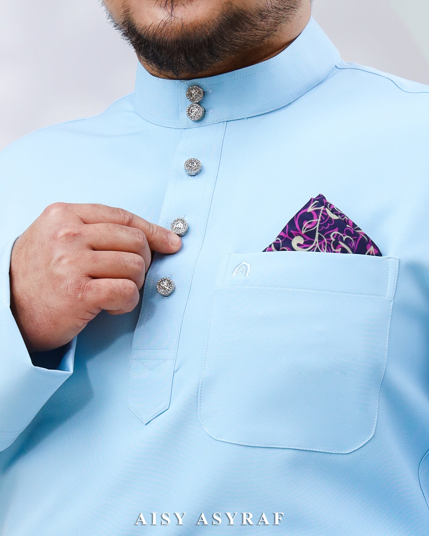 Baju Melayu Haseki - Cinderella Blue