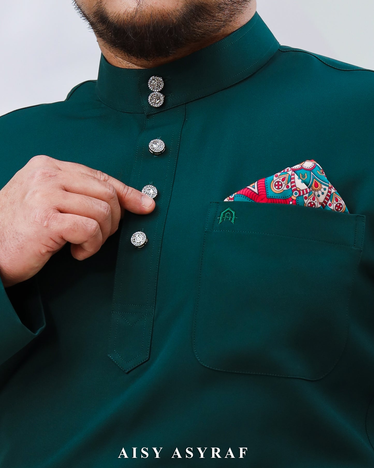 Baju Melayu Haseki - Emerald Green