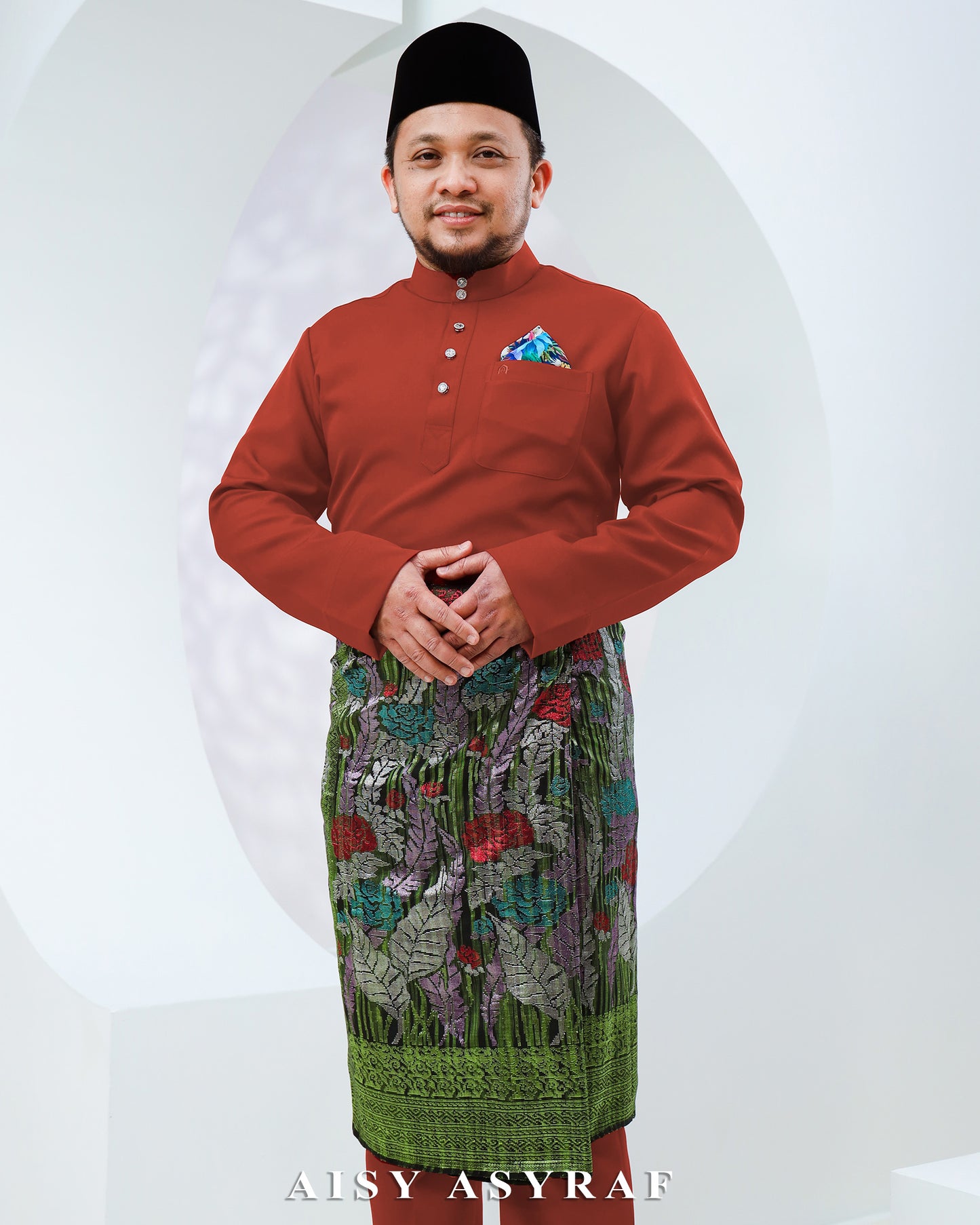 Baju Melayu Haseki - Brick Orange