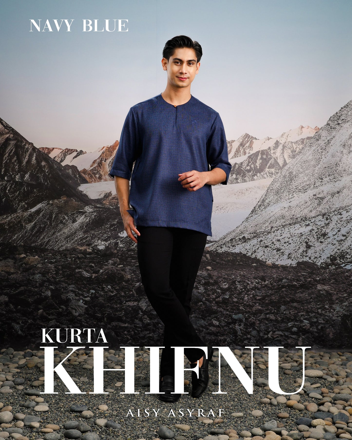 Kurta Khifnu - Navy Blue