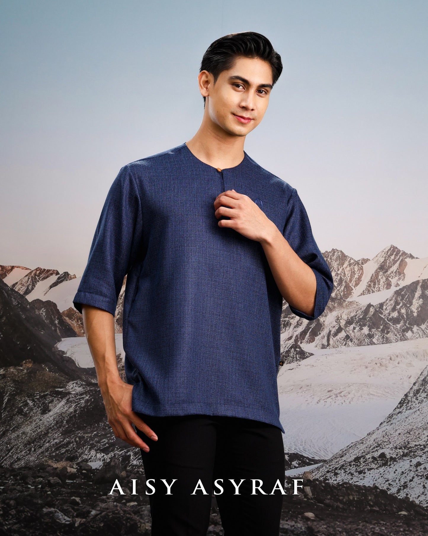 Kurta Khifnu - Navy Blue