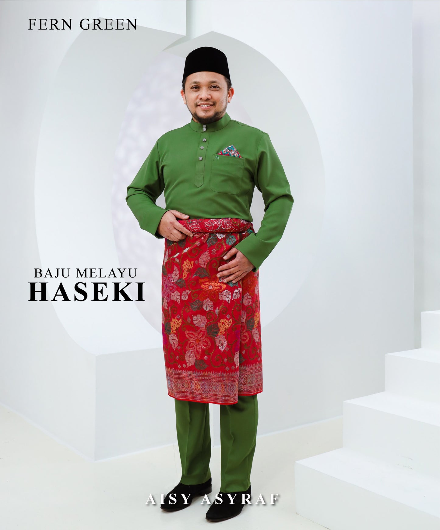 Baju Melayu Haseki - Fern Green